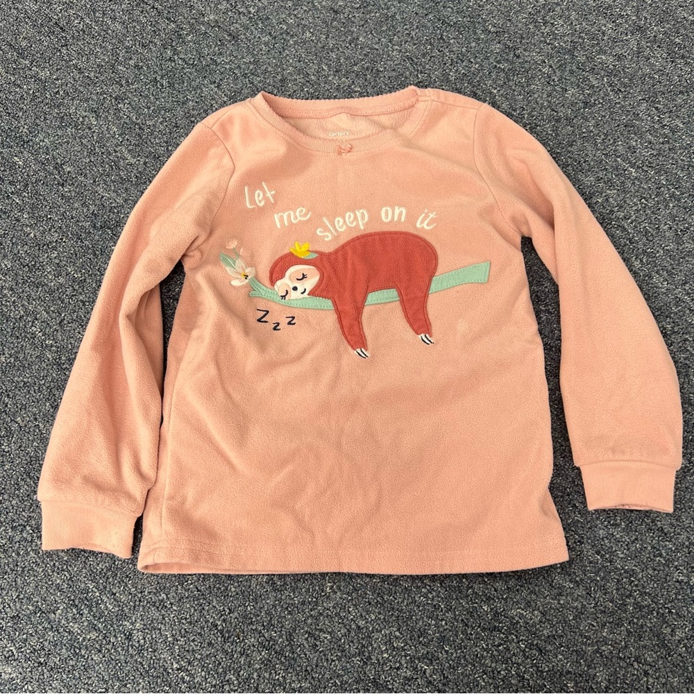 Carters Little Girls Sleep Long Sleeve Shirts Size 5